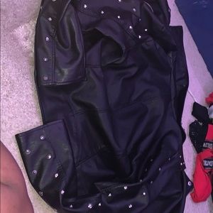 Spike leather jacket